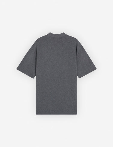 Men's Bold Fox Head Patch Oversize Polo Dark Grey Melange