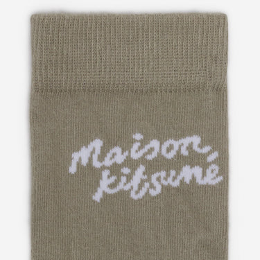 Maison Kitsune Handwritting Socks Canvas