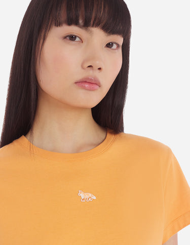 Women's Baby Fox Patch Baby Tee-shirt Sunset Orange