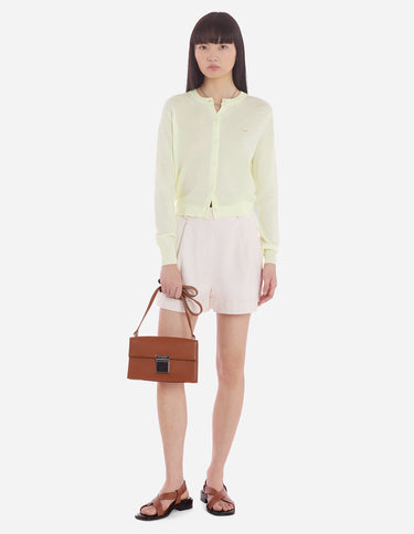 Women's Baby Fox Patch Regular Cardigan Lemonade