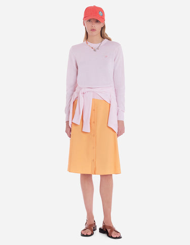 Women's Baby Fox Patch Regular Jumper Pale Pink