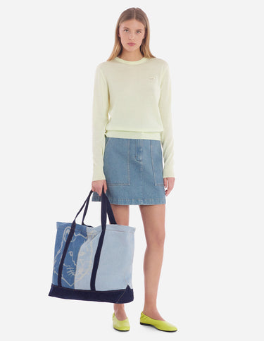 Women's Baby Fox Patch Regular Jumper Medium Lemonade