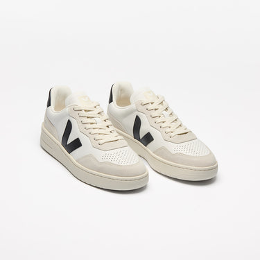 Men's V-90 LEATHER WHITE BLACK