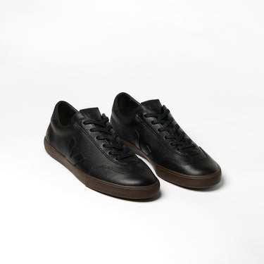 Women's VOLLEY SIGNATURE GRAINED OILED LEATHER BLACK EAGLE