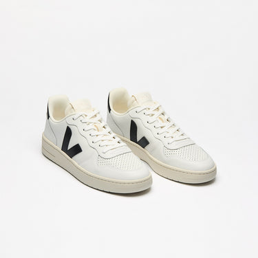 Women's V-10 LEATHER WHITE BLACK