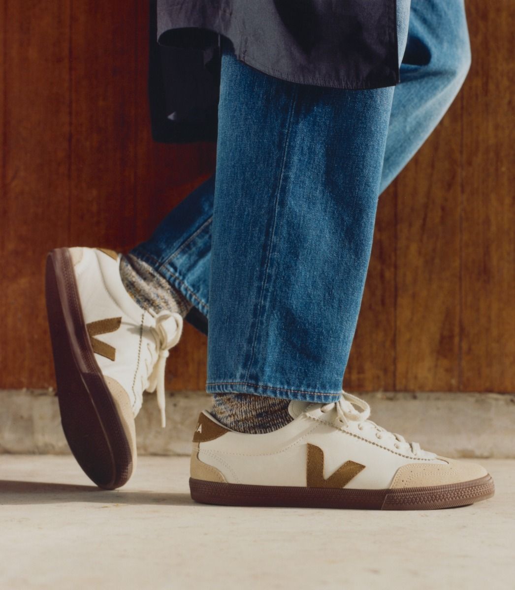 volley leather white tent bark Volley Sneakers - Veja - Leather