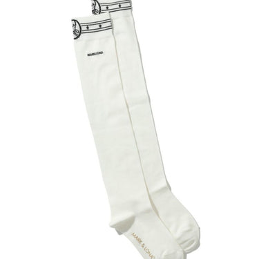 Women's Sally High Socks White