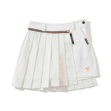 Women's Detachable Pleated Skirt/two Way Shorts White