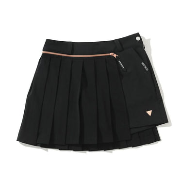Women's Detachable Pleated Skirt/two Way Shorts Black