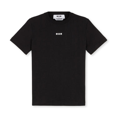 Cotton T-shirt with micro logo BLACK