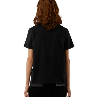Crew neck T-shirt with MSGM box logo BLACK