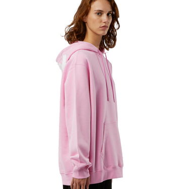 MSGM Oversized sweatshirt with a maxi logo print on the hood PINK