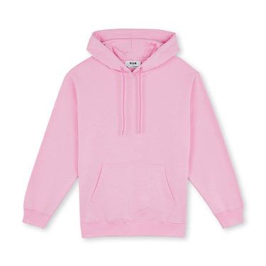 MSGM Oversized sweatshirt with a maxi logo print on the hood PINK