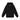 Oversized sweatshirt with a maxi logo print on the hood BLACK