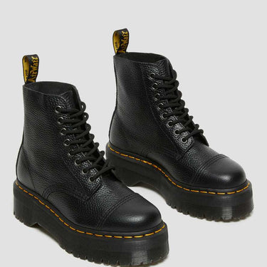 Unisex Sinclair Women's Leather Platform Boots Black