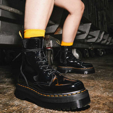 Unisex Jadon Boot Patent Leather Platforms Black