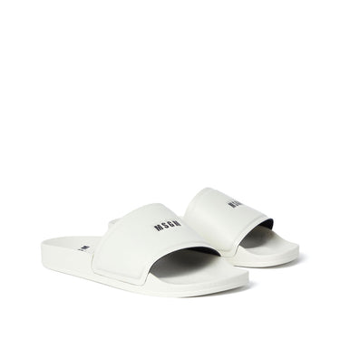 Pool slippers with MSGM micro logo Milk