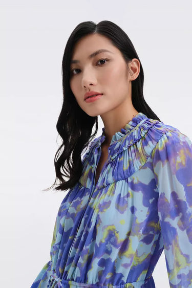 Scooter Chiffon Mini Dress in Clouds Orchid