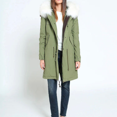 ARMY PARKA QUILT LINING WHITE FUR