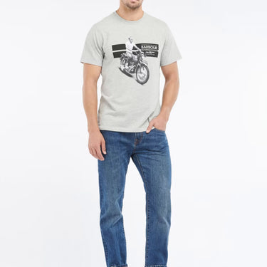 BARBOUR INTERNATIONAL SMQ CHASE TEE GREY MARL