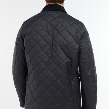 Checked Heron Quilted Jacket Charcoal