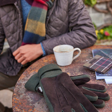 Leather Utility Gloves Brown/olive