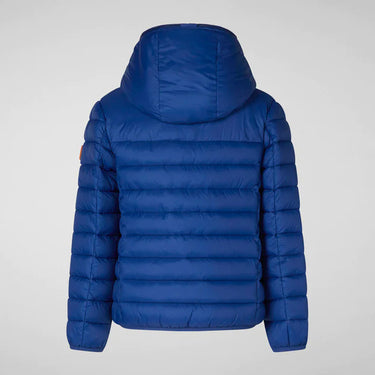 BOYS' ROB FAUX FUR LINED HOODED PUFFER JACKET IN ECLIPSE BLUE