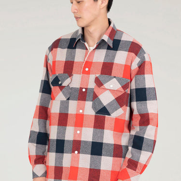 Ranch Check Shirt in Pure Cotton Red Check