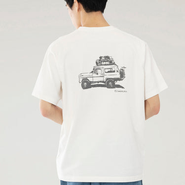 T-shirt In Pure Cotton with Back Print White