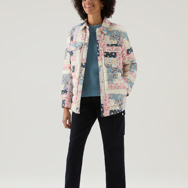 Pennsylvania Quilted Overshirt with Patchwork Print CREAM PATCHWORK