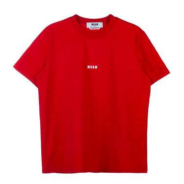 Cotton T-shirt with micro logo RED