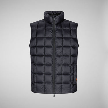 MEN'S OSWALD PUFFER VEST WITH STANDING COLLAR IN BLACK
