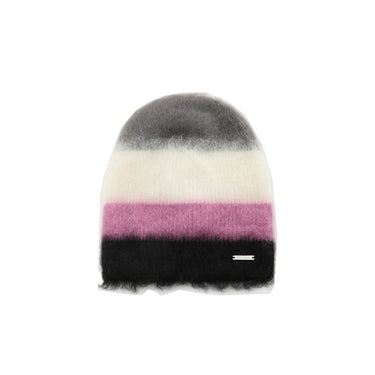 WOOL AND MOHAIR BLEND STRIPED HAT BLUEBERRY
