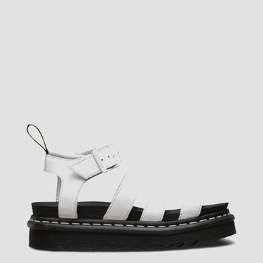 Unisex Blaire Leather Gladiator Sandals Softy T White