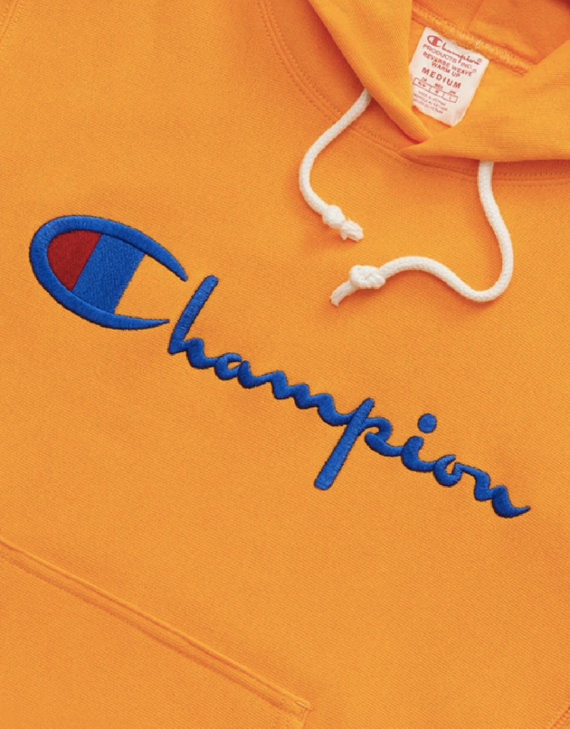 Champion Europe Script Logo Reverse Hoodie Spicy Orange – rue de can