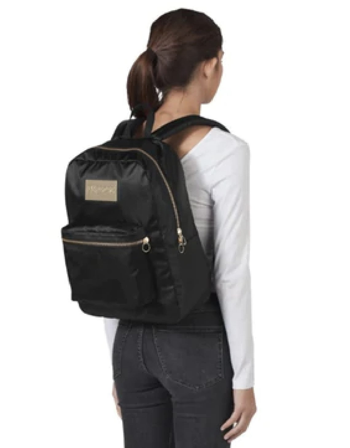 black jansport backpack with golf zippeer JanSport SUPERBREAK LUXE Backpacks