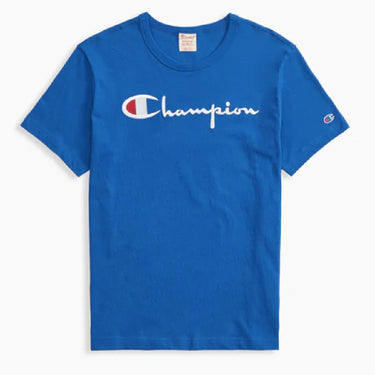 Champion Europe Script Logo Crew Neck T Shirt Surf The Web