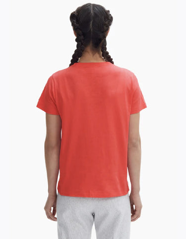 CHAMPION EUROPE<br>T-SHIRT WITH FULL CHEST LOGO SCARLET