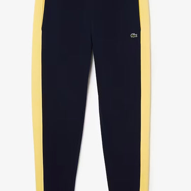 MEN'S LACOSTE CONTRAST BANDS TRACKPANTS NAVY BLUE/YELLOW