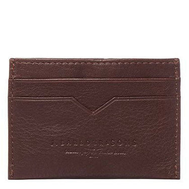 LEATHER CARD HOLDER BROWN