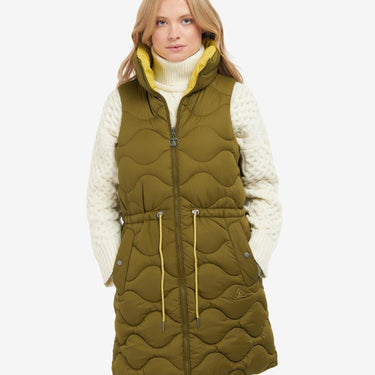 REVERSIBLE SHELLY GILET OLIVE LIME/LIMEADE