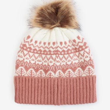 ALPINE FAIR ISLE POM BEANIE DUSTY ROSE