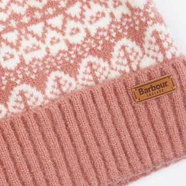 ALPINE FAIR ISLE POM BEANIE DUSTY ROSE