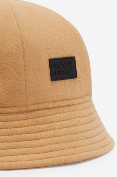 MAISON KITSUNE WOOL BUCKET HAT BEIGE