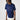 Men's Crew Neck Embroidered Logo Cotton T-shirt Blue