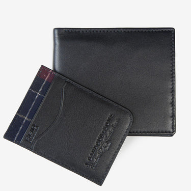 Leather Wallet/card Gift Set Black/Cordovan