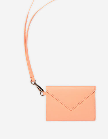 NECK ENVELOPE WALLET PEACH