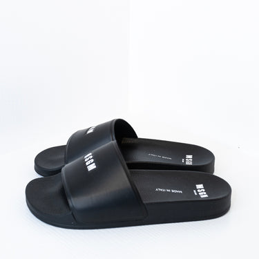 Pool slippers with MSGM micro logo Black