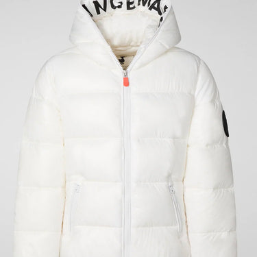 Girls' Kate Hooded Puffer Jacket In Off White