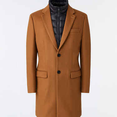 Skai Double-face Wool 2-in-1 Top Coat With Removable Down Liner Camel